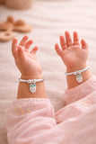 925 Sterling Silver Bunny Charm Kids Kada Bangles – Pair