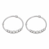 925 Sterling Silver Kids Kada Bangles with Beaded Design – Pair