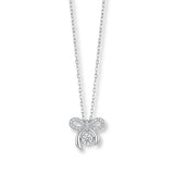 925 Silver Bow Knot Pendant Necklace for Women | Cute Ribbon Bow Solitaire Sterling Silver Jewellery