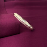 Men’s 925 Sterling Silver Checkered Engraved Kada | Block Pattern Designer Bracelet for Men