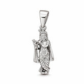 925 Sterling Silver Krishna Divine Chain Pendant for Men | Lord Krishna Spiritual Necklace | BIS Hallmarked