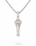 925 Sterling Silver Hanuman Gada Pendant Chain for Men | Divine Bajrangbali Mace Necklace | BIS Hallmarked