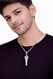 bajrangbali mace pendant chain for men silver