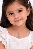 925 Sterling Silver Kids Peacock Feather Pendant Chain | Krishna Divine Necklace for Boys & Girls