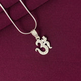 Kids 925 Sterling Silver Om Pendant Chain | Spiritual Silver Jewellery for Boys & Girls