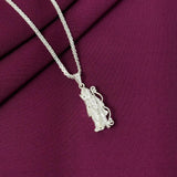 925 Sterling Silver Shree Ram Pendant Chain for Men | Lord Ram Necklace | Divine Ram Pendant