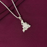 925 Sterling Silver Veer Hanuman Pendant Chain for Men | Bajrangbali Blessing Pendant with Gada