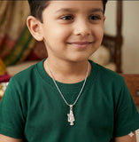 Kids 925 Sterling Silver Krishna Pendant Chain | Little Krishna Silver Jewellery for Boys & Girls