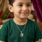 Kids 925 Sterling Silver Om Pendant Chain | Spiritual Silver Jewellery for Boys & Girls