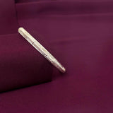 Men’s 925 Sterling Silver Geometric Engraved Kada | Striped Designer Bracelet for Men