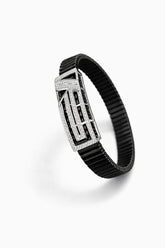 Zaviraa Geometric Luxe 925 Silver Stretchable Band