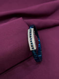Zaviraa Eternal Hearts 925 Sterling Silver Bracelet with Royal Blue Stretch Band