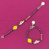 Kids Smiley Rainbow Bow Nazariya Bracelet – 925 Silver