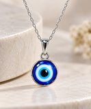 Silver Evil Eye Chain Pendent | Daily Wear | Minimal design | Zaviraa 925 Sterling Silver