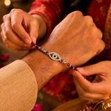evil eye rakhi with beads-2