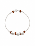 Silver Rudraksh Ghungroo Bracelet I Pure 925 Silver Divine Rudraksh Bracelet For Girls I Latest Silver Rudraksh Minimal Bracelet