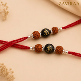 karungali silver embossed rakhi