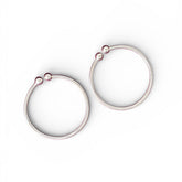 silver plain kada on white background