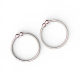silver plain kada on white background