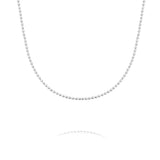 925 Sterling Silver Ball Bead Chain Necklace – Minimal Bead Silver Chain for Women & Men | Zaviraa