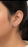 Zaviraa 925 Sterling Silver Mahadev Stud Earrings for Women | Shiv Naam with Trishul Design | Pure Chandi Spiritual Jewellery