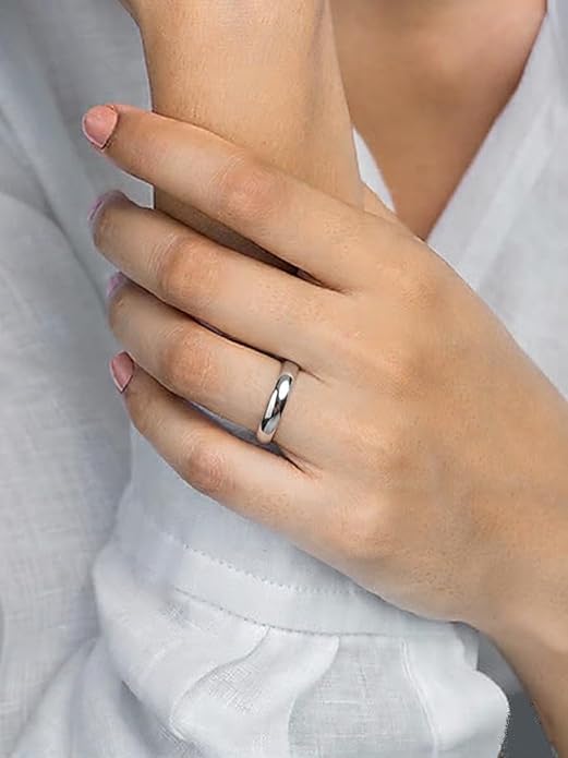 Pure 92.5 Sterling Silver Band Ring for Men & Women | Minimal Plain Silver Ring | Hallmarked 925 Daily Wear Ring | Zaviraa