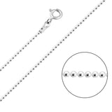 925 Sterling Silver Ball Bead Chain Necklace – Minimal Bead Silver Chain for Women & Men | Zaviraa