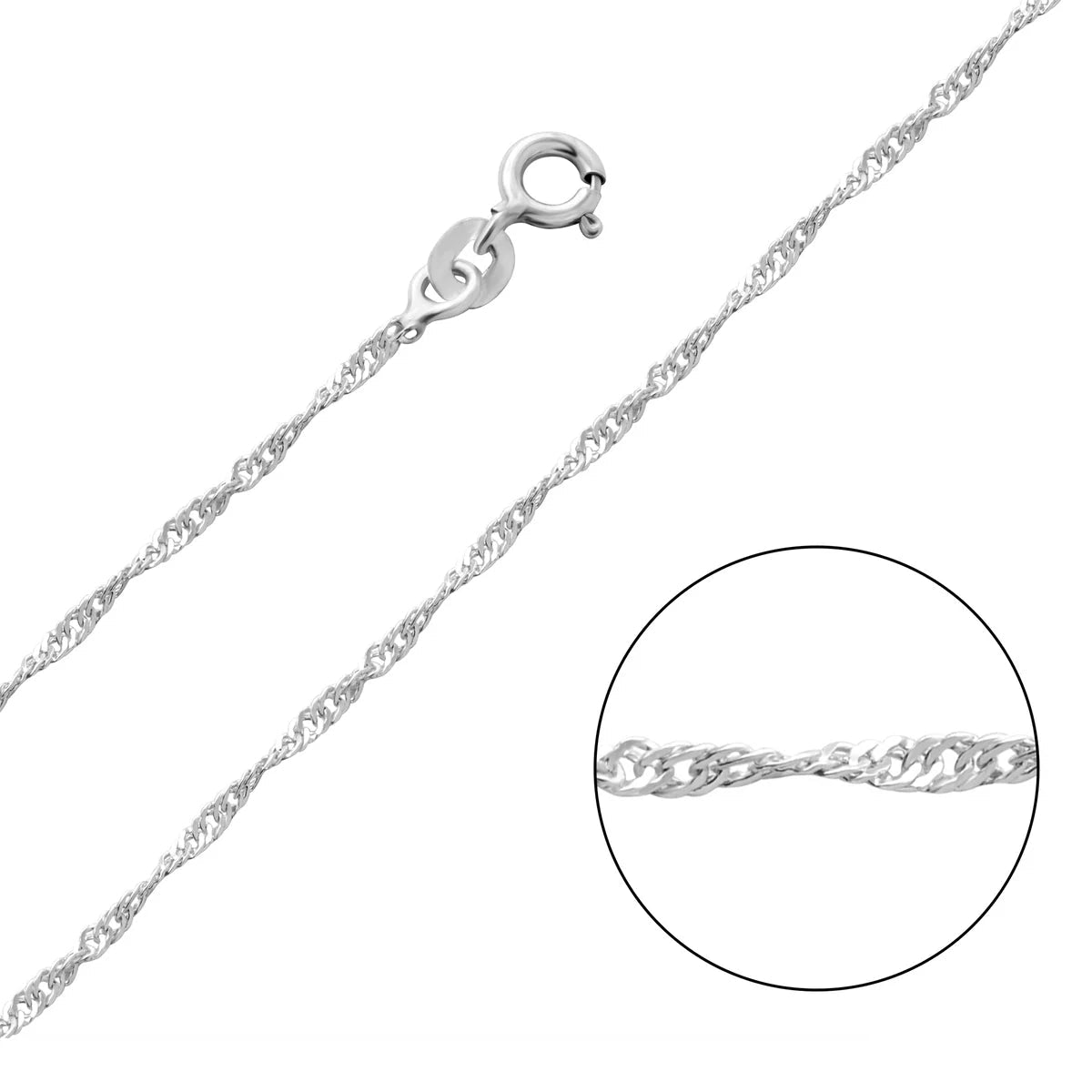 925 Sterling Silver Rope Chain Necklace – Minimal Twisted Silver Chain for Women & Men