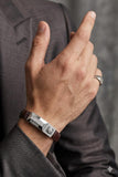 Zaviraa Lion King Signature 925 Silver Stretchable Band
