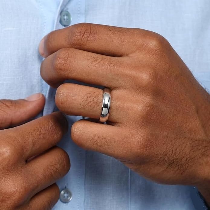Pure 92.5 Sterling Silver Band Ring for Men & Women | Minimal Plain Silver Ring | Hallmarked 925 Daily Wear Ring | Zaviraa