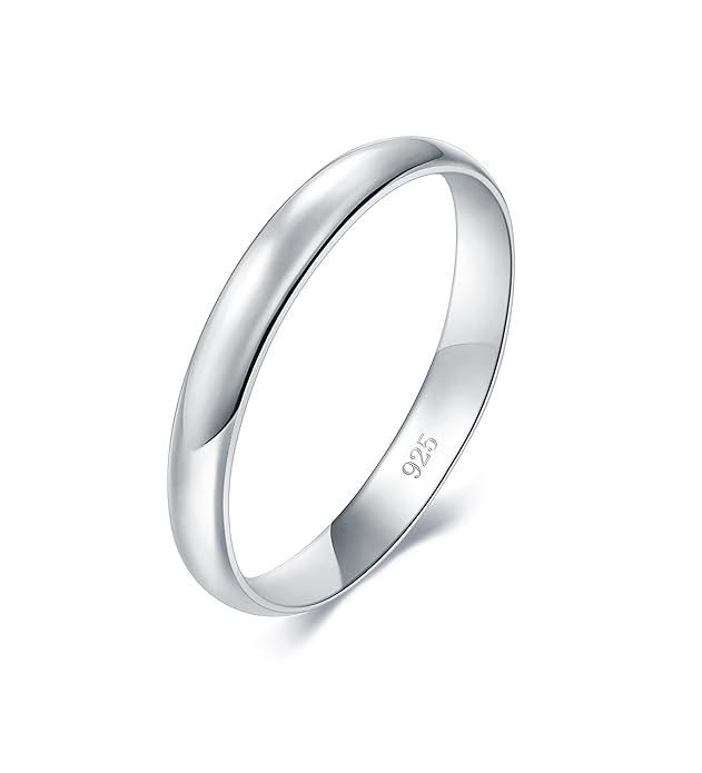 Pure 92.5 Sterling Silver Band Ring for Men & Women | Minimal Plain Silver Ring | Hallmarked 925 Daily Wear Ring | Zaviraa