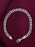 925 Sterling Silver Classic Round Cable Hollow Chain Bracelet for Men