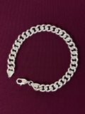 925 Sterling Silver Classic Curb Chain Bracelet for Men