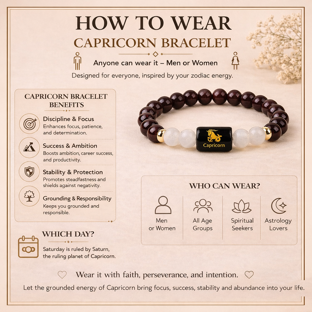 Capricorn Bracelet | Rashi Bracelet | Zaviraa