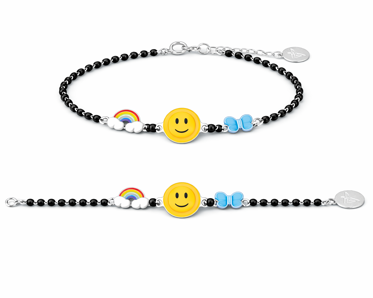 Kids Smiley Rainbow Nazariya Bracelet – 925 Silver