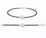 Kids Pink Crown Nazariya Bracelet – 925 Silver