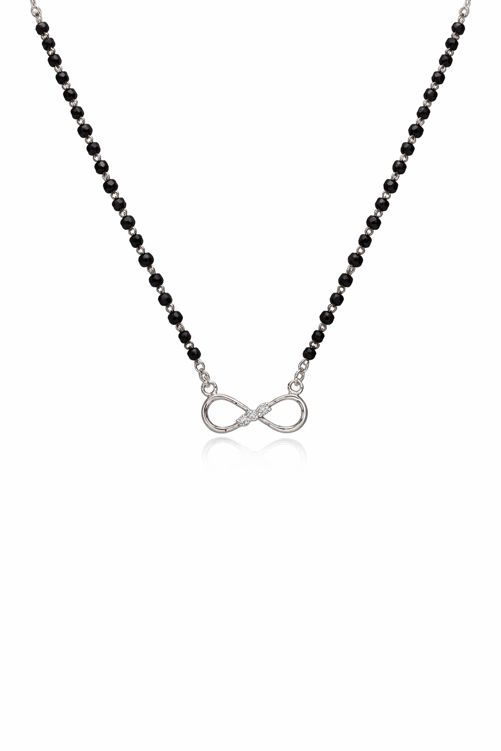 925 Sterling Silver Infinity Mangalsutra Necklace for Women