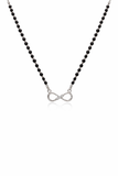 925 Sterling Silver Infinity Mangalsutra Necklace for Women