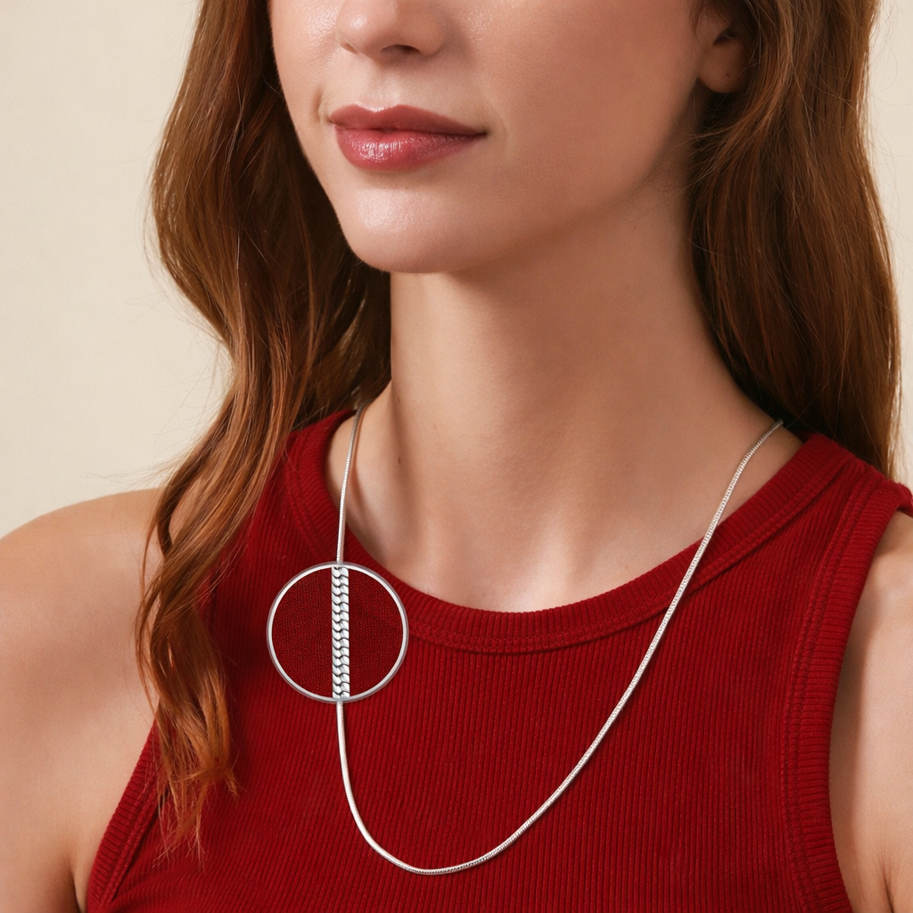 925 Sterling Silver Snake Chain Necklace – Smooth Minimal Silver Chain for Women & Men | Zaviraa