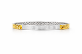 925 Sterling Silver CZ Jaguar Kada for Men | Two Tone Designer Bracelet