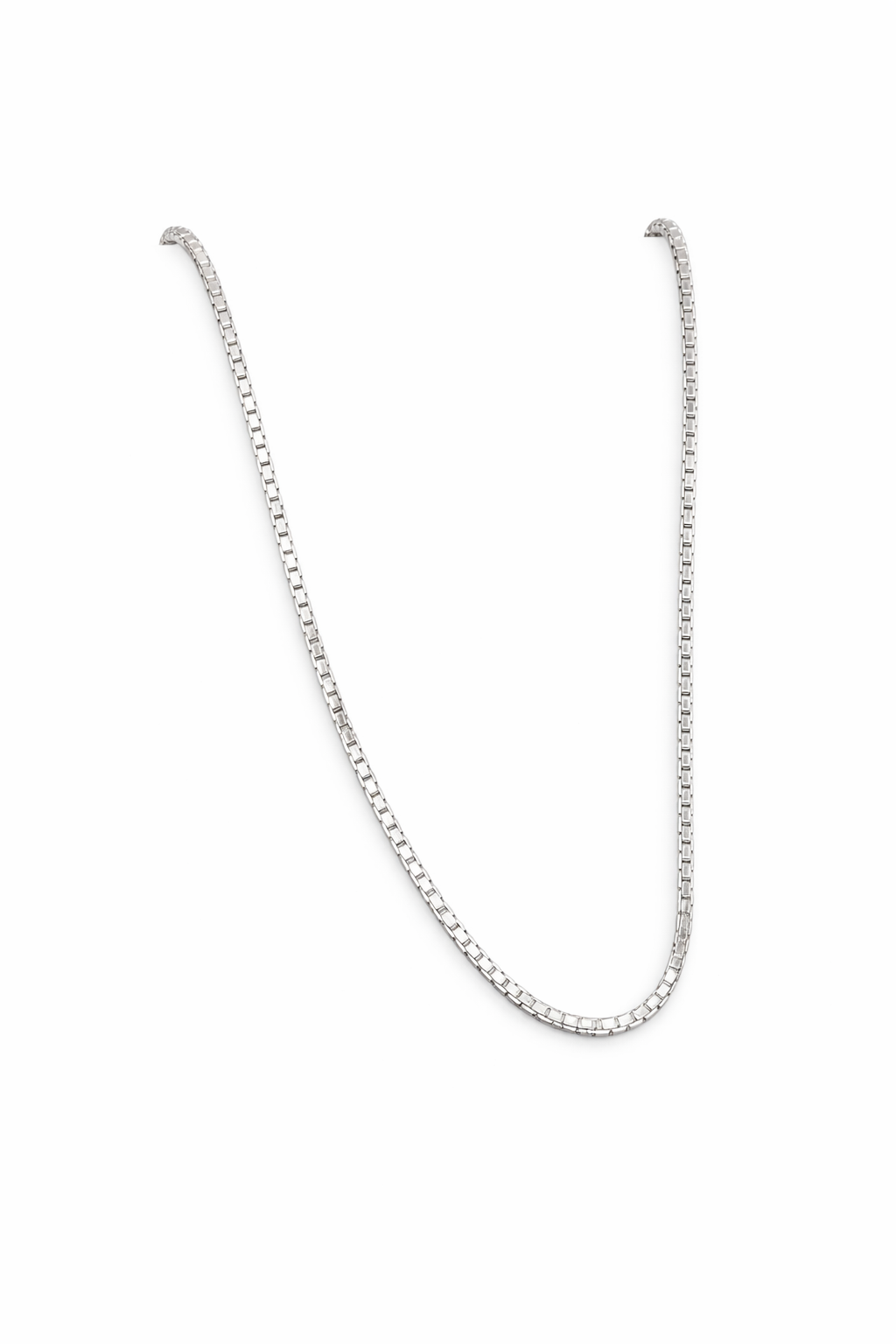 Men’s 925 Sterling Silver Box Chain | Classic Solid Silver Chain for Men
