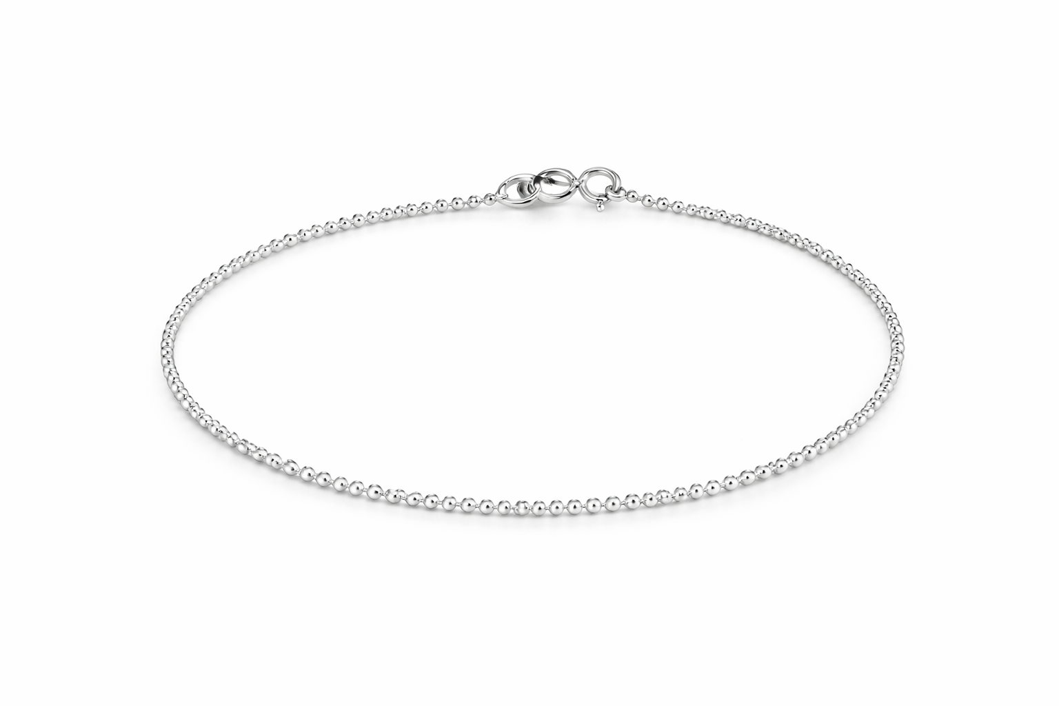 Minimal Beaded 925 Silver Anklet | Classic Everyday Payal for Women
