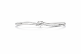 Sterling Silver Minimal Heart CZ Designer Bracelet Kada for Women