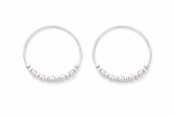 925 Sterling Silver Kids Kada Bangles with Lavender Beads – Pair
