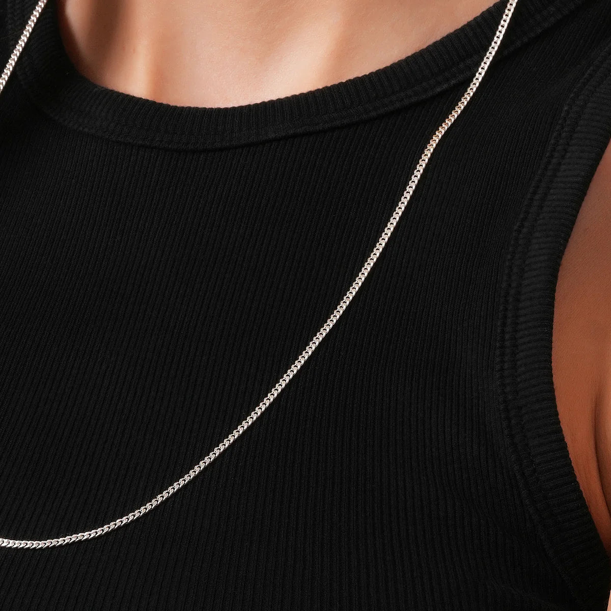 925 Sterling Silver Classic Curb Chain Necklace – Polished Link Silver Chain for Women & Men | Zaviraa