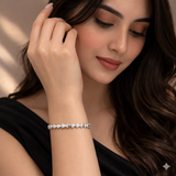 Sterling Silver CZ Designer Bracelet Kada for Women