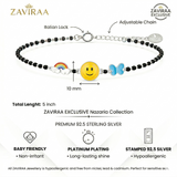 Kids Smiley Rainbow Nazariya Bracelet – 925 Silver