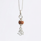 Zaviraa 925 Sterling Silver Rudraksha Pendant for Men & Women | Natural Rudraksh with Silver Cap | Pure Chandi Spiritual Jewellery | Pendant Only & Chain Options