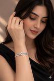 Sterling Silver Open Heart Designer Bracelet Kada for Women