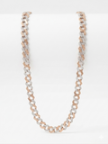 Men’s Two-Tone Cuban Chain in 925 Sterling Silver | Gold & Silver Finish Statement Chain